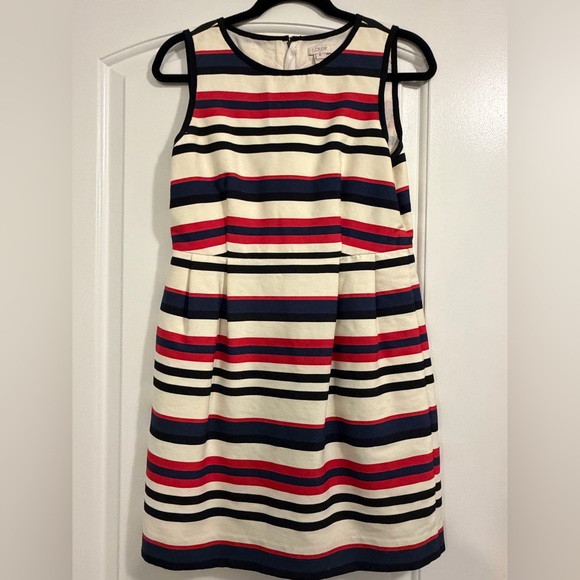 J. Crew Dresses & Skirts - J. Crew Sleeveless Stripe Dress in Cream, Navy & Red